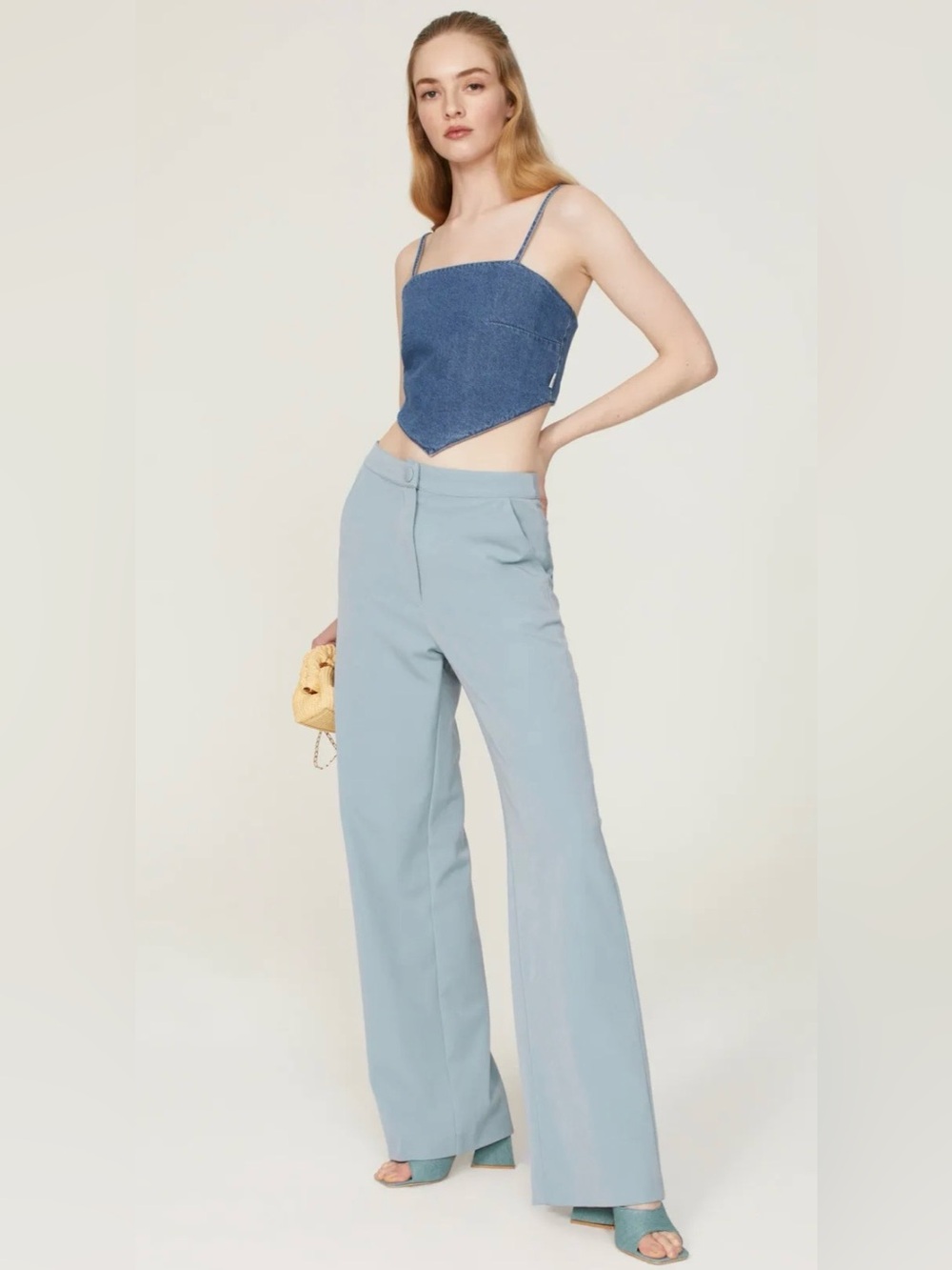 WEWOREWHAT Rent The Runway Relaxed Wide Leg Pants NWT Size 0